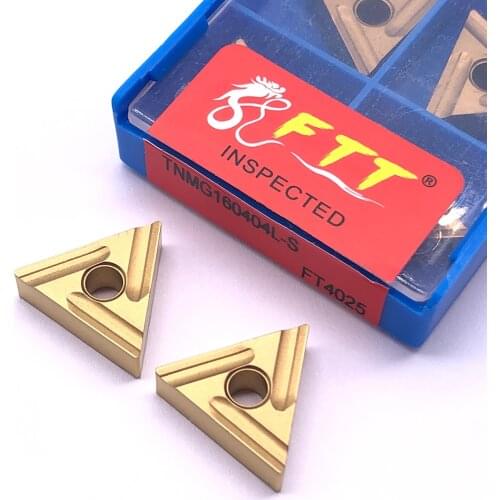 10pcs TNMG160404 L-S FT4025 External Turning Tools Tnmg Cermet Grade Carbide insert Lathe cutter Tool turning insert for steel