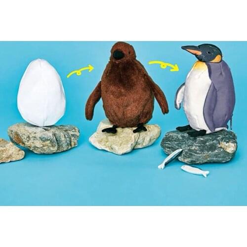 18cm Penguin 3 in 1 Plush Toy Penguin Growth Plush Keychain Change Process of Penguin Birth Aquarium Penguin Stuffed Animal Doll