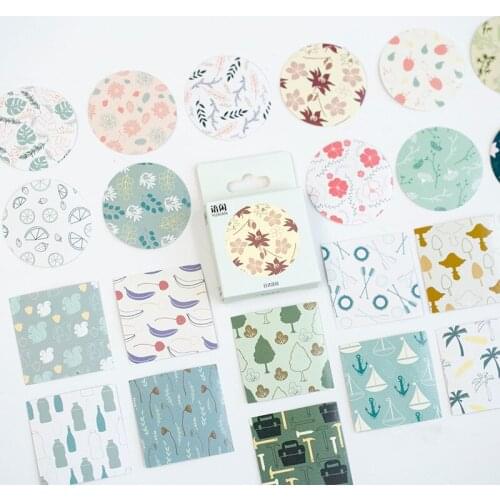 50 Pcs/Set Japanese Flower Pattern Mini Sticker Mobile Decorative Stickers Scrapbooking DIY Craft Stickers