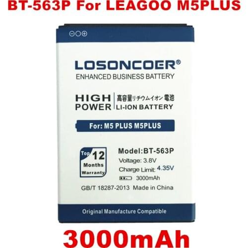 LOSONCOER 3000mAh BT-563P BT563P For LEAGOO M5 PLUS M5PLUS Battery+Tracking Number