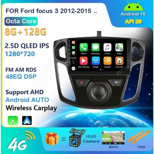 4G Android 9 2din Car Radio multimedia video player For Ford focus 3 2012 2013 2014 2015 navigation GPS audio 2 DIN