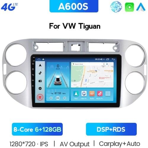 8cores 6G+128G 1280*720 IPS Screen Android 10 Car Radio Multimedia Video Player For Volkswagen Tiguan 1 NF 2006-2016 DSP Carplay