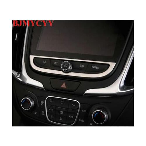 BJMYCYY 1PCS Stainless steel decorative box car navigation panel for Chevrolet Equinox 2018
