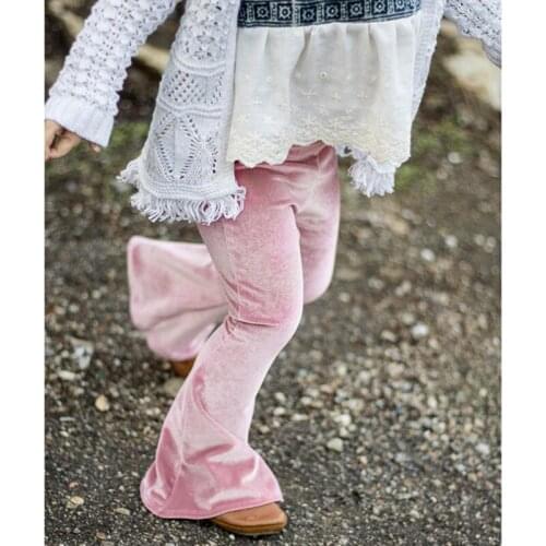 Newborn Toddler Baby Girl Bell Bottom Pants Kids Long Flare Pant Volour Trousers Fashion New