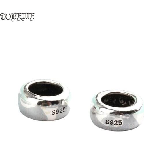 100% 925 Silver Jewelry Beads Sterling Silver Spacers DIY Jewelry Findings Tibetan Mala Counters' Beads