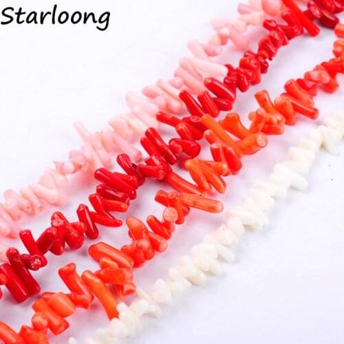 1pack/lot 3*10mm good quality irregular Coral seedlings shape red loose spacer beads DIY for bracelet necklace jewelry making