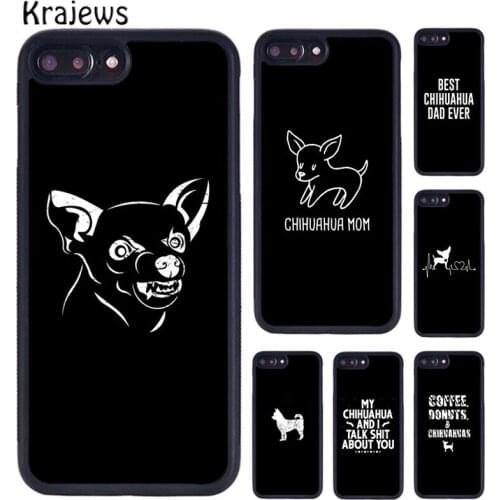 Krajews Heartbeat Chihuahua Puppy Dog Phone Case Cover For iPhone 5 6s 7 8 plus X XR XS 11 12 pro max Samsung Galaxy S8 S9 S10