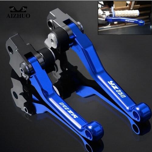 For YAMAHA YZ125 YZ250 YZ250F YZ426F YZ450F YZ 125 250 250F 426F 450F CNC Pivot Brake Clutch Levers Dirt Bike Blue