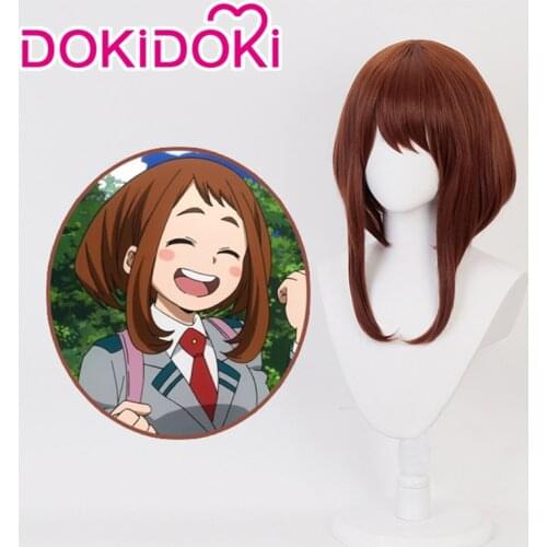 DokiDoki Anime Cosplay Wig My Hero Academia Cosplay Wig OCHACO URARAKA Hair Women Heat Resistant Hair Boku No Hero Academia
