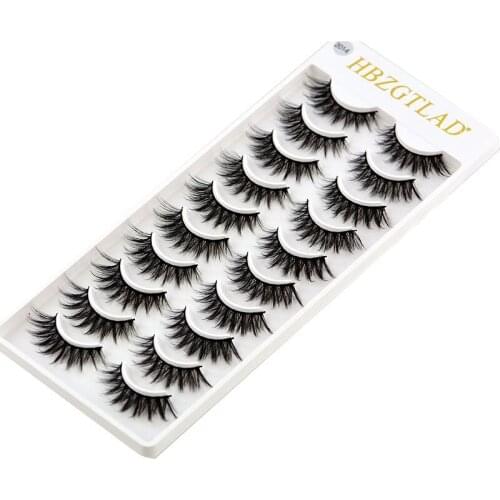 HBZGTLAD 2/10 pairs natural false eyelashes fake lashes long makeup 3d mink lashes eyelash extension mink eyelashes for beauty