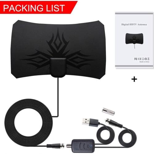 Indoor 980 Mile High Gain TV Antenna Freeview Digital HDTV Antenna Amplifier Booster For Willkey Fox TV Signal Receiver Aerial