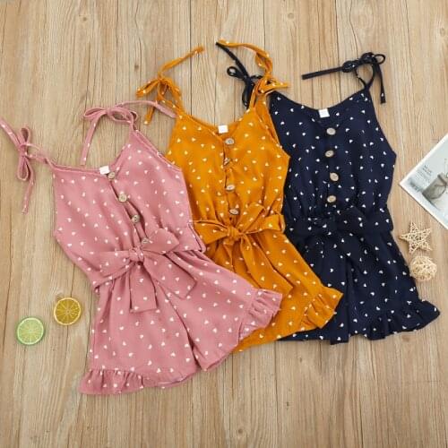 Summer Baby Girl Princess Dresses Halter Top Infant Kid Baby Girl Polka Dot Summer Romper Jumpsuit Playsuit Clothes 1-6 Years