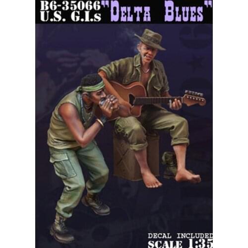 1:35 scale die-cast resin soldier Vietnam war 2 people need to assemble and color by yourself Free shipping 35190