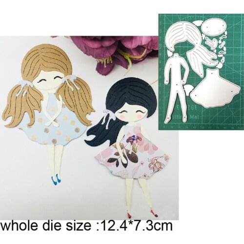 2021 metal cutting dies cut die mold little girl decoration Scrapbooking dies paper craft knife mould blade punch stencils dies