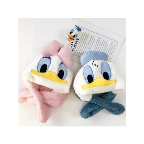 Disney Donald Duck Couple Fashion Anime Scarf Casual Cartoon Scarves Warm Winter Children Baby Girl Boy Gifts