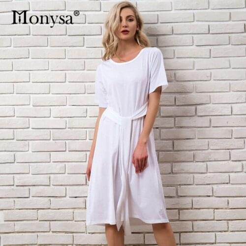 Белые летние платья Monysa China At AliExpress