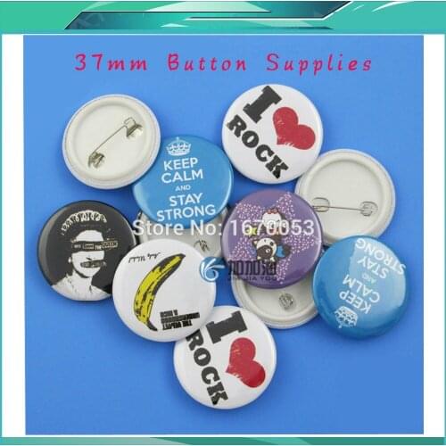 37mm 100 Sets Soft Rubber Magnetic Fridge Blank Supply Materials for Badge Button Maker Heat Transfer