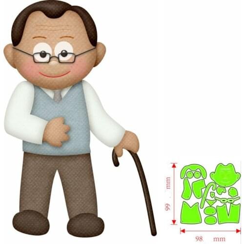 Metal Cutting Dies Old grandfather DIY Scrapbooking Paper Cards Decorative Craft Embossing