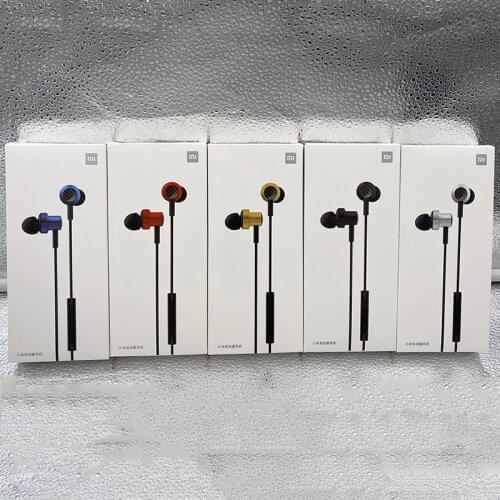 Xiaomi Double Dynamic Earphone In-ear 3.5mm Bass Headset With Mic Stereo Earbuds For Mi 10 Lite Note 10 CC9 A3 Redmi Note 9s 8 T