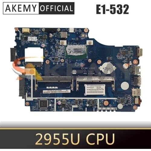 NBMFM1100 Laptop motherboard For ACER Aspire E1-532 Celeron 2955U Notebook Mainboard LA-9532P DDR3