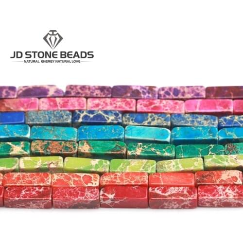 10Colors Emperor Stone Rectangle Shape Loose Beads Size 4*13mm Diy bracelet for Jewelry Making