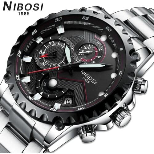 NIBOSI mens watches Top Brand Luxury Quartz Watch men Waterproof sport wristwatches man Casual Business clock Relogio Masculino