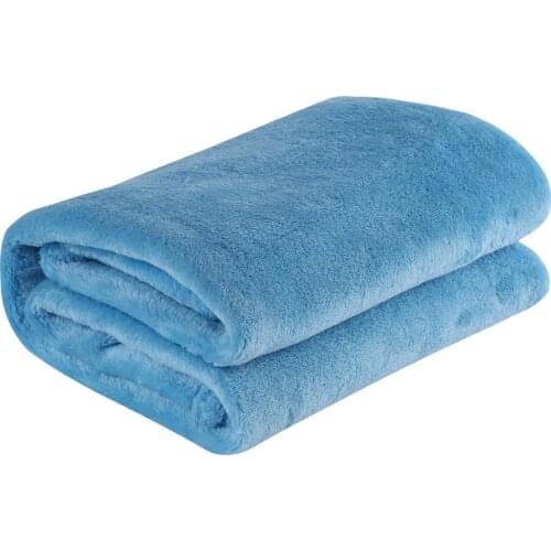 70x100CM Super Soft Keep Warm Flannel Blanket Large Size Solid Color Home Sofa Bedding Office Car Blanket Home Textile