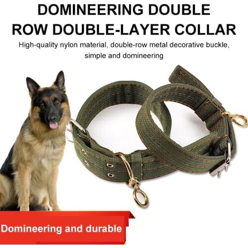 Durable Dog Collar Military Tactical Army Green Size Adjustable Collar Pet Small Large Dogs Outdoor Training Pet Cat Dog Collar