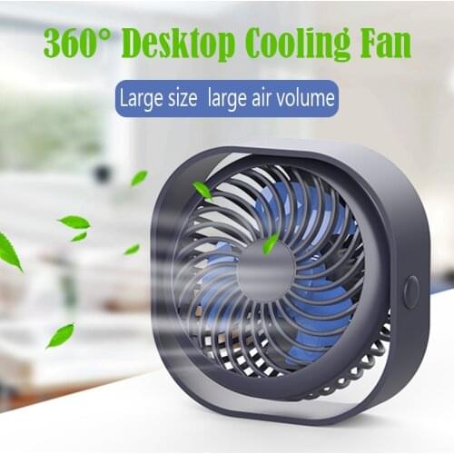 3 Speed Mini USB Desktop Fan Personal Portable Cooling Fan with 360 Rotation Adjustable Angle for Office Household Traveling Car