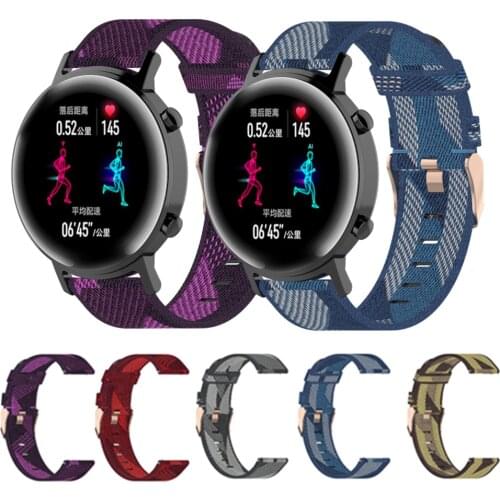Smart Watch Replacement Bracelet For Huawei Watch GT 2 42mm 46mm GT GT 2e Wrist Band Nylon Canvas Strap For Haylou Solar LS05