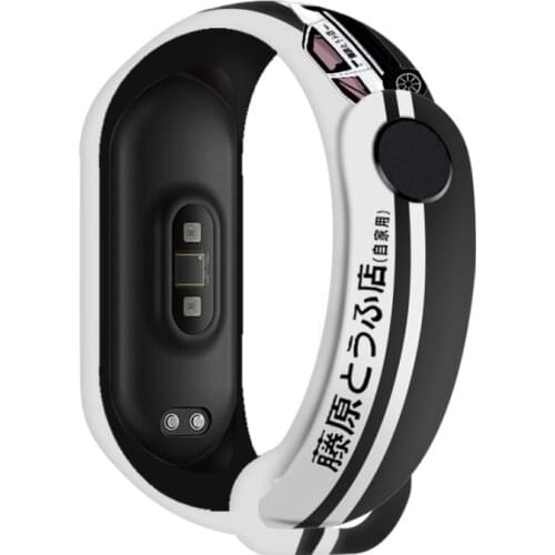 JP Anime Initial D AE86 Fujiwara Tofu Shop Smart Band Bracelet For Xiaomi Mi Band 5 6 Silicone Wrist Strap For Miband 3 4