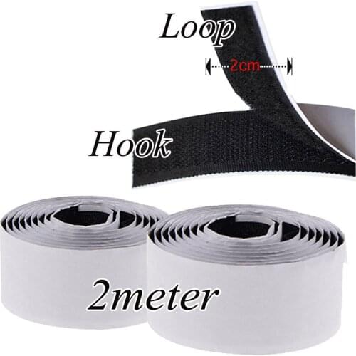 1 set 20mm Velcros Self Adhesive Strong Hooks Loops Sewing Accessories Magic Tape for handmade 2meter adhisive tape for craft