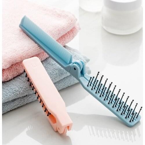 Foldable Hair Comb Travel Hair Brush Portable Dual Use Comb Massage Brush Anti-stati Hairbrush Folding Hairdressing Styling Tool