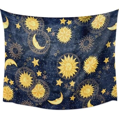 Sun Moon Universe Sky Wall Tapestry Home Wall Decor Tapestry Bedroom Tapestry Wall Hanging Picnic Mat Yoga Mat