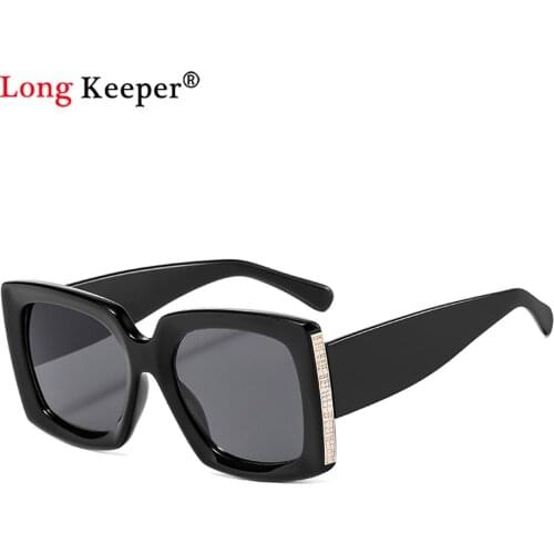 Square Thick Frame Cat Eye Sunglasses Women Fashion Brand Design Vintage Sun Glasses For Female Eyewear UV400 Oculos de sol
