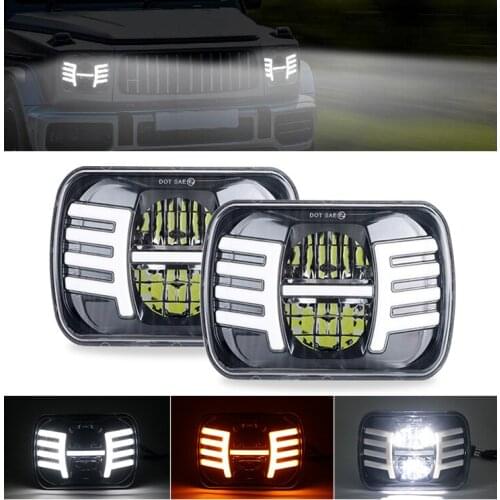 5x7 7x6 H4 Led Headlight Hi/lo Beam Projector Headlamp 12/24V For Chevy Off-road Trailer for Toyota Pickup/MR2/Nissan 240SX