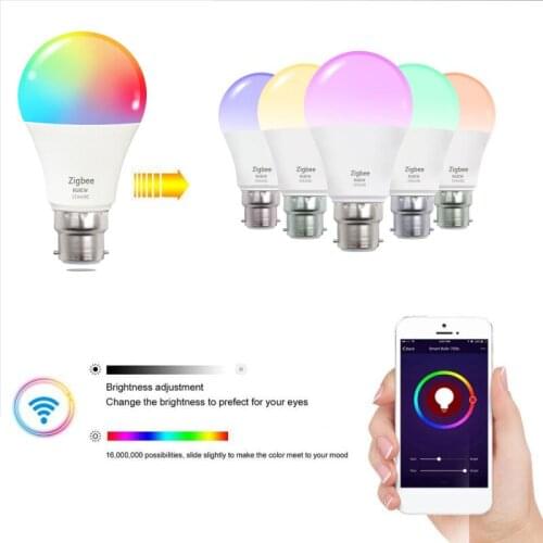 Wifi Smart Bulb APP Remote Control Work With Alexa/Google Home B22 Dimmable Led Smart Light RGB Timer Changing LED Lampas 9/10W