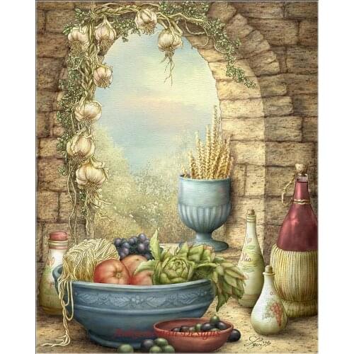 Embroidery Counted Cross Stitch Kits Needlework - Crafts 14 ct DMC color DIY Arts Handmade Decor - Sicilian Window