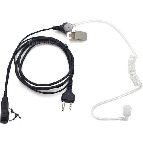 XQF 2 Pin Covert Acoustic Tube Earpiece Headset PTT Mic for Midland Portable Radio G7 G8 G9 GXT1000 GXT1000VP4 GXT5000 GXT650