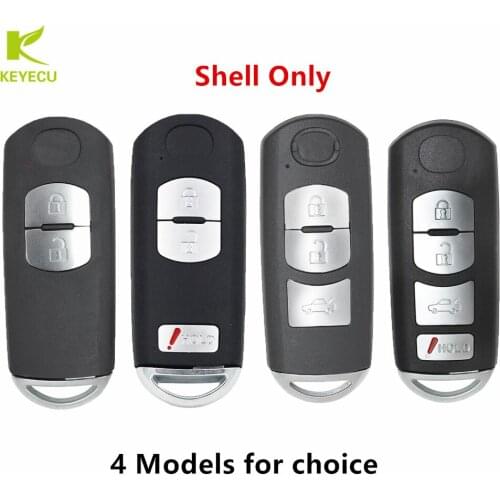 KEYECU Replacement New Smart Remote Car Key Shell Cover for Mazda 3 5 6 CX-5 CX-7 CX-9 RX8 Miata MX5 (Shell Only)