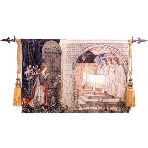 Belgium Jacquard tapestries European home accessories wall paintings hanging cloth home decoration medieval mural gift chalice