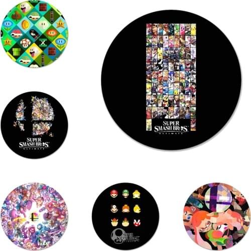 Super Smash Bros Patterns Icons Pins Badge Decoration Brooches Metal Badges For Backpack Decoration