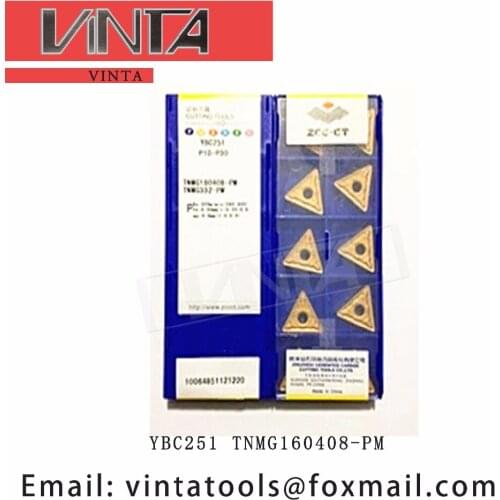 10pcs/lot YBC251 YBD252 YBD152 YBD102 YBC252 YBC351 YBC152 TNMG160408-PM cnc carbide turning inserts cutting blade toolos