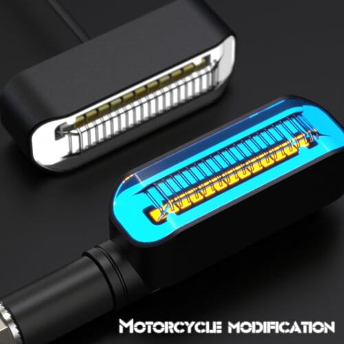 2PCS Motorbike Flasher Light Built LED Relay Motorcycle Turn Signal Indicator DRL Flowing Water Flasher 2 in 1 Blinker Tail Lamp