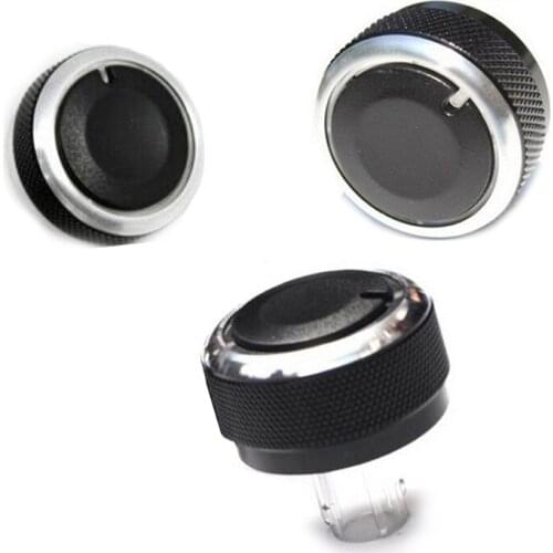 3Pcs Aluminum Alloy For VW Lavida/Bora/Touran/Magotan/new Sagitar Octavia Car Air conditioning conditioner Knob Control Button