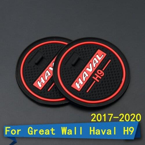 3D Rubber Mat For Great Wall Haval H9 2017-2020 Lnterior Anti Slip Mat Door Slot Pad Cup Cushion Groove Mat Car Accessories