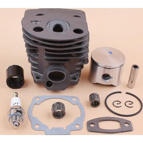 45mm Cylinder Head Piston Bearing Intake Manifold Gasket Kit For Husqvarna 55 51 50 Chainsaw Engine Motor Parts Nikasil Plate