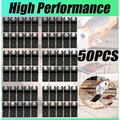 50/20/10/5/1PC 34mm Carbon Steel Coarse Cutter Saw Blades Bi-metal Straight Wood Mix Oscillating Multitool Power Tool Kit