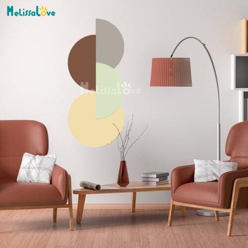 Abstract Modern Boho Decal Geometric Semicircle Design Living Room Bedroom Home Nordic Style Removable Vinyl Wall Sticker BD750