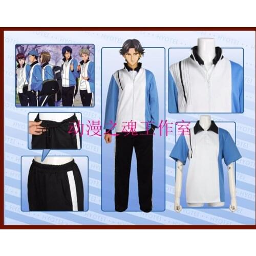 Anime! The Prince of Tennis JYOSEI SHONAN HYOTEI School Uniform Cosplay Costume Custom-made Size For Unisex Sportsuits Free Ship